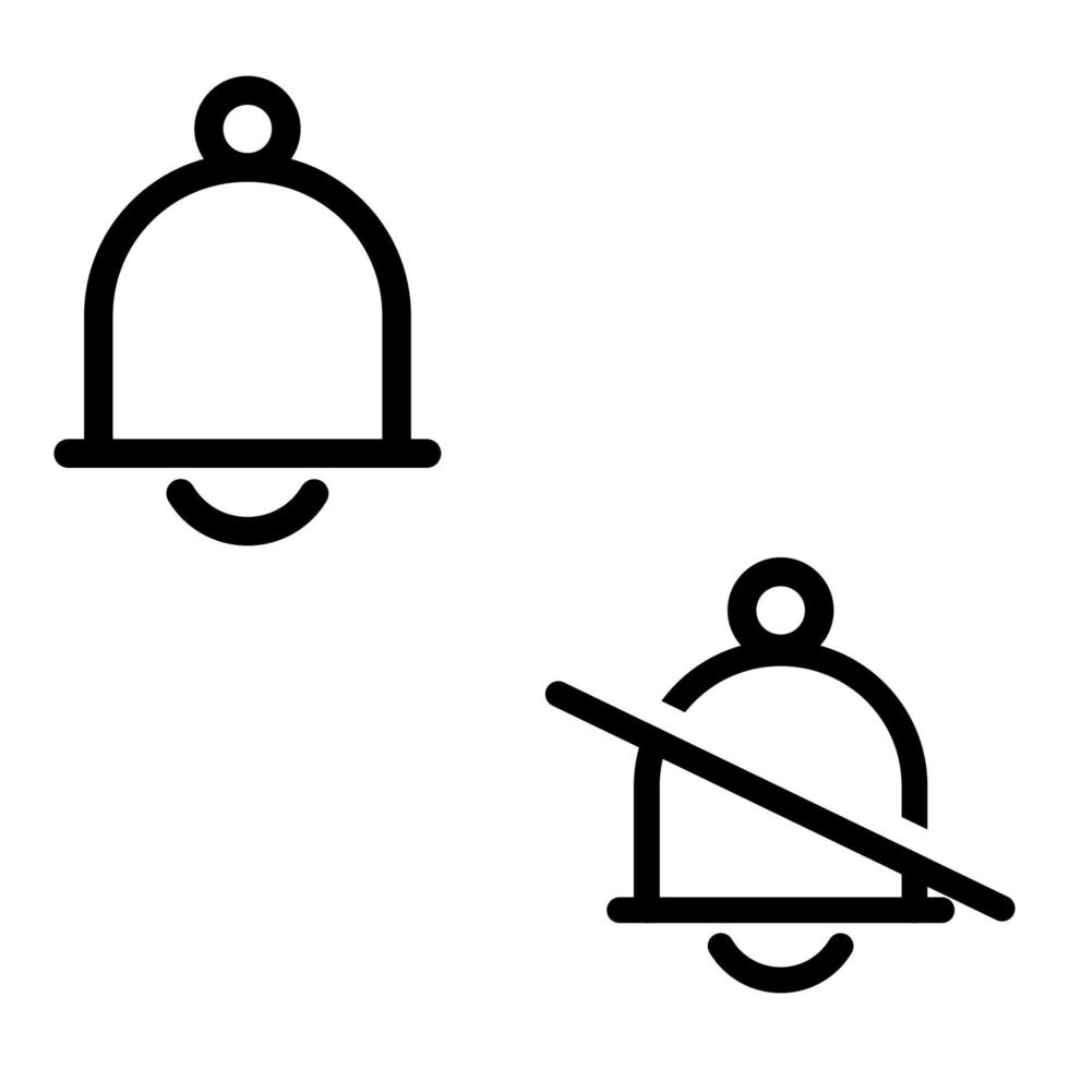 icono de campana en moderno estilo plano aislado sobre fondo gris. símbolo de notificación para el diseño de su sitio web, logotipo, aplicación, interfaz de usuario. ilustración vectorial, eps10. vector