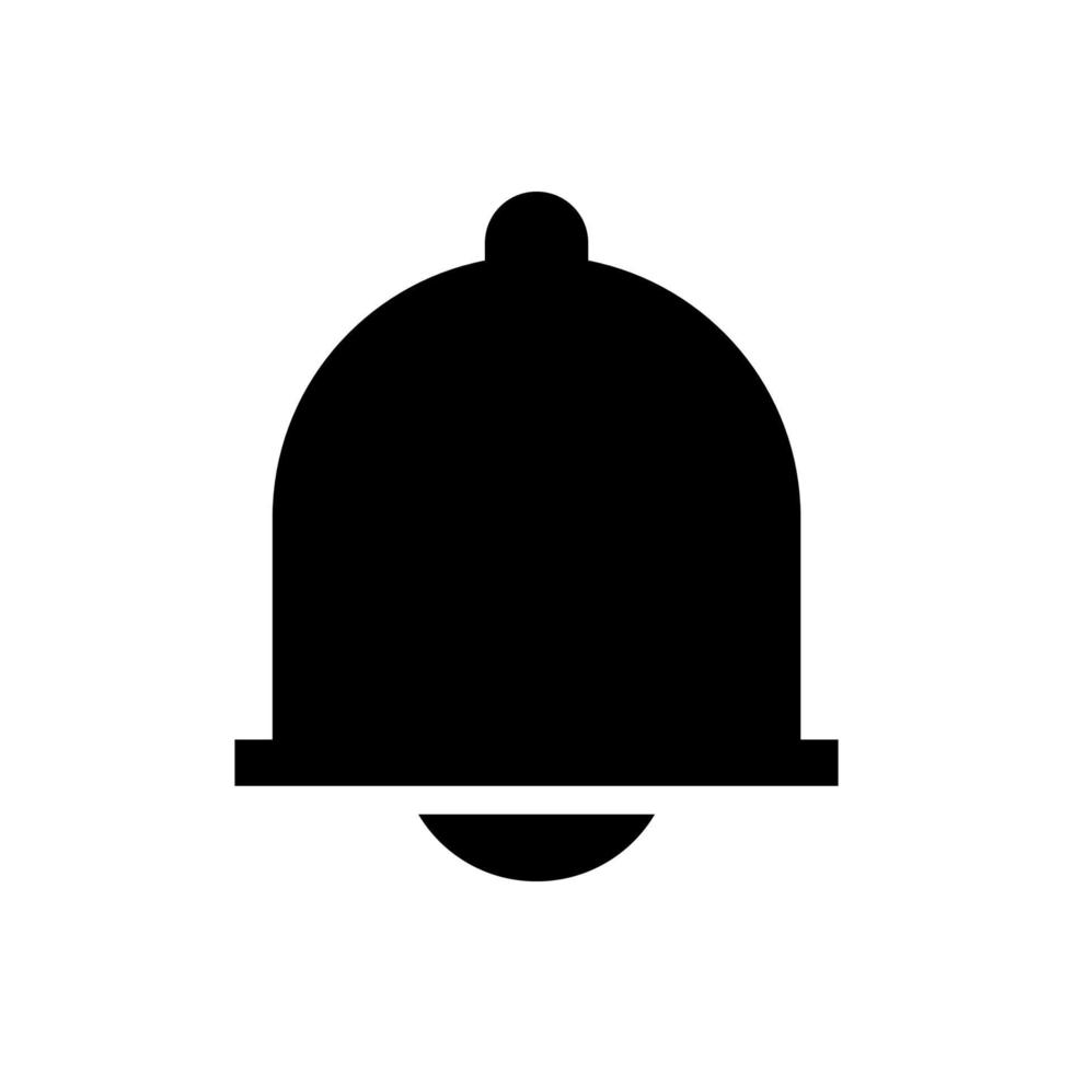 icono de campana en moderno estilo plano aislado sobre fondo gris. símbolo de notificación para el diseño de su sitio web, logotipo, aplicación, interfaz de usuario. ilustración vectorial, eps10. vector