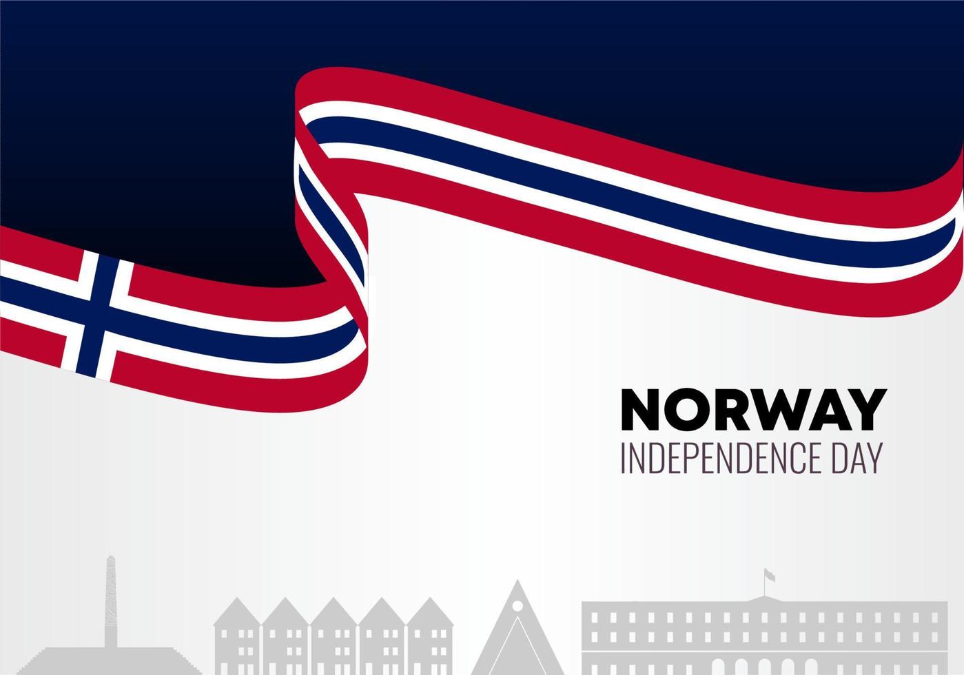 Norway Independence day background poster for national celebration vector