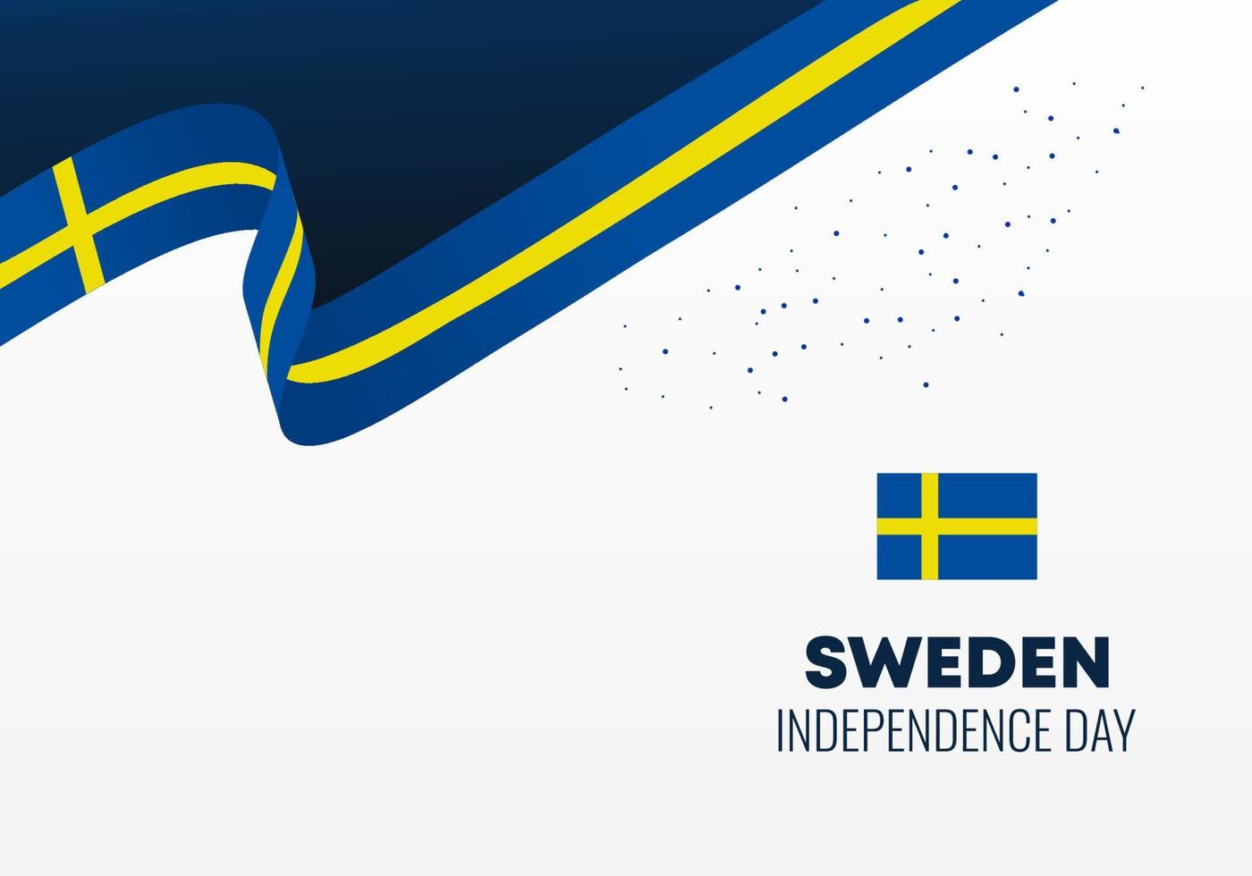 Bandera de fondo del día de la independencia de Suecia para la celebración nacional vector