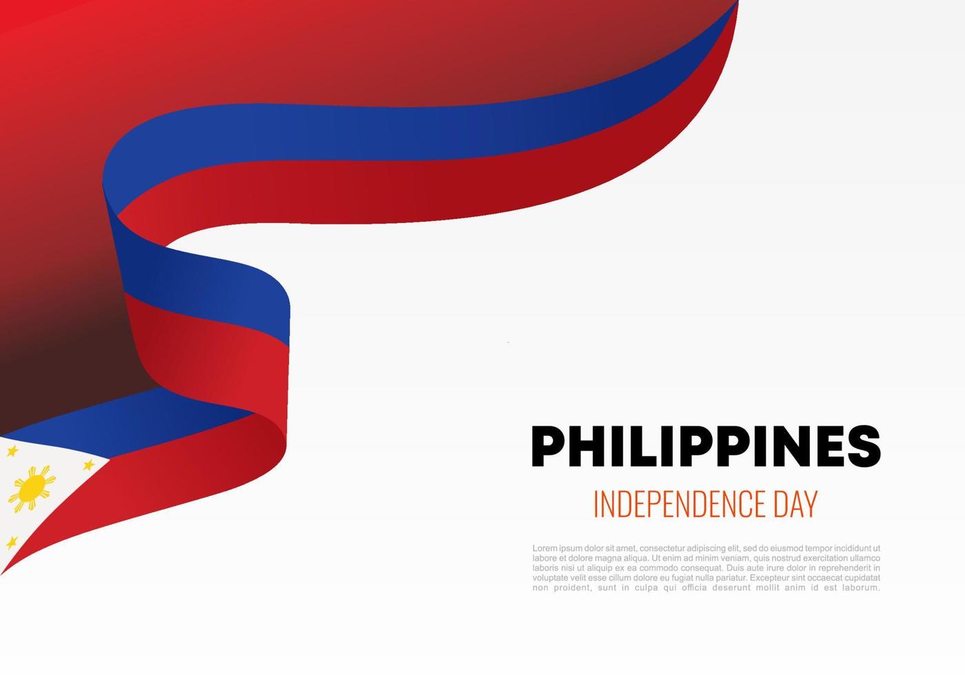 fondo del día de la independencia de filipinas para la celebración nacional vector