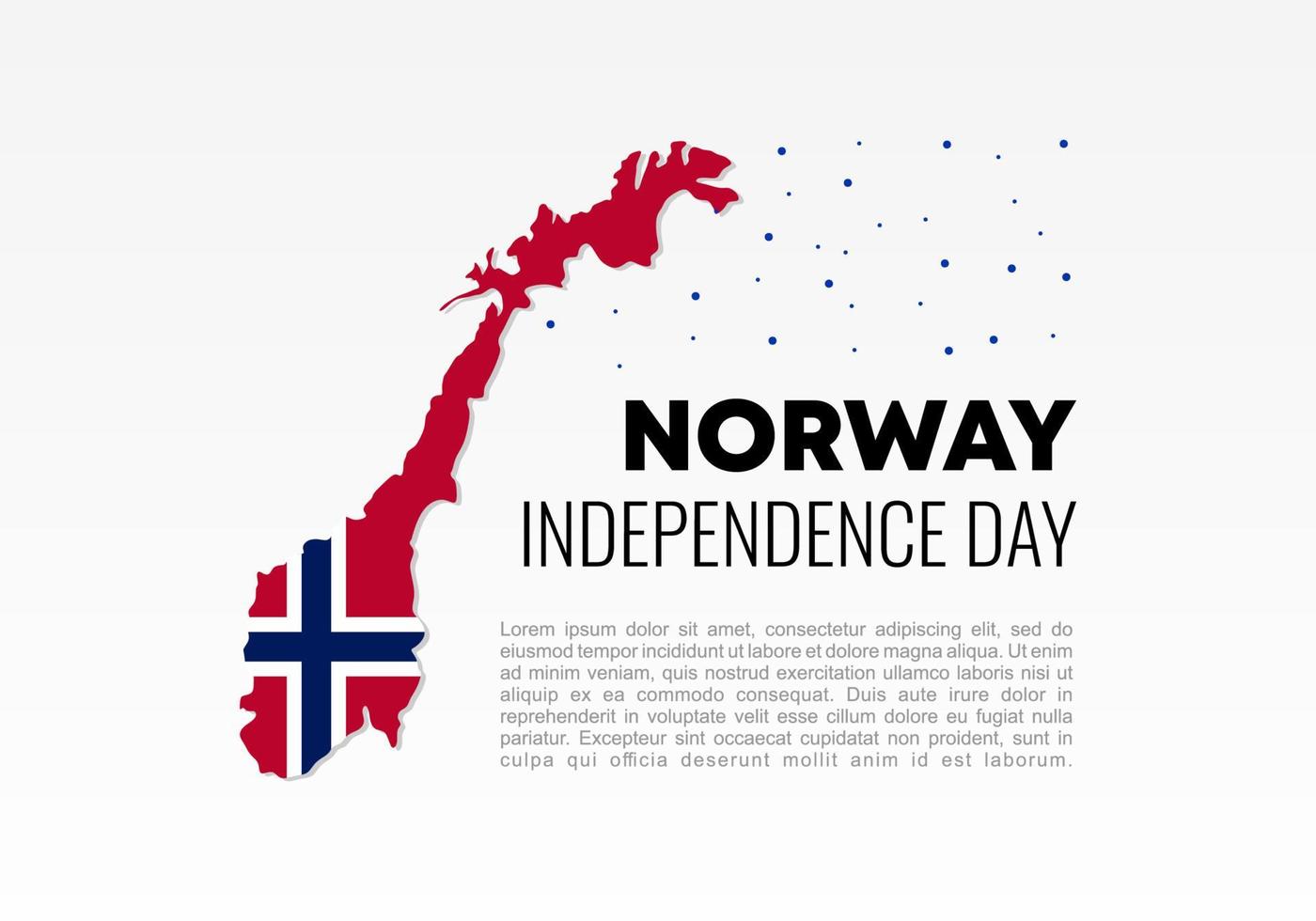 cartel de fondo del día de la independencia de noruega para la celebración nacional vector