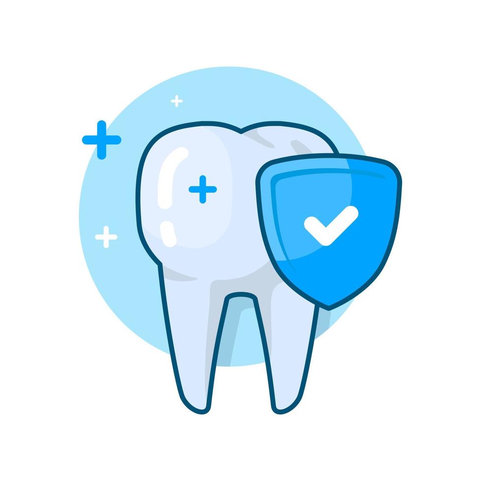 cuidado dental y protección concepto ilustración diseño plano vector eps10. elemento gráfico moderno para página de destino, interfaz de usuario de estado vacío, infografía, icono o logotipo.