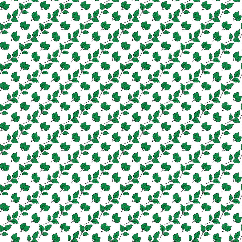 Rose leaves Seamless Pattern Design vector