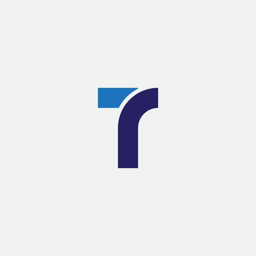 Initial letter T TR T7 monogram logo design. vector