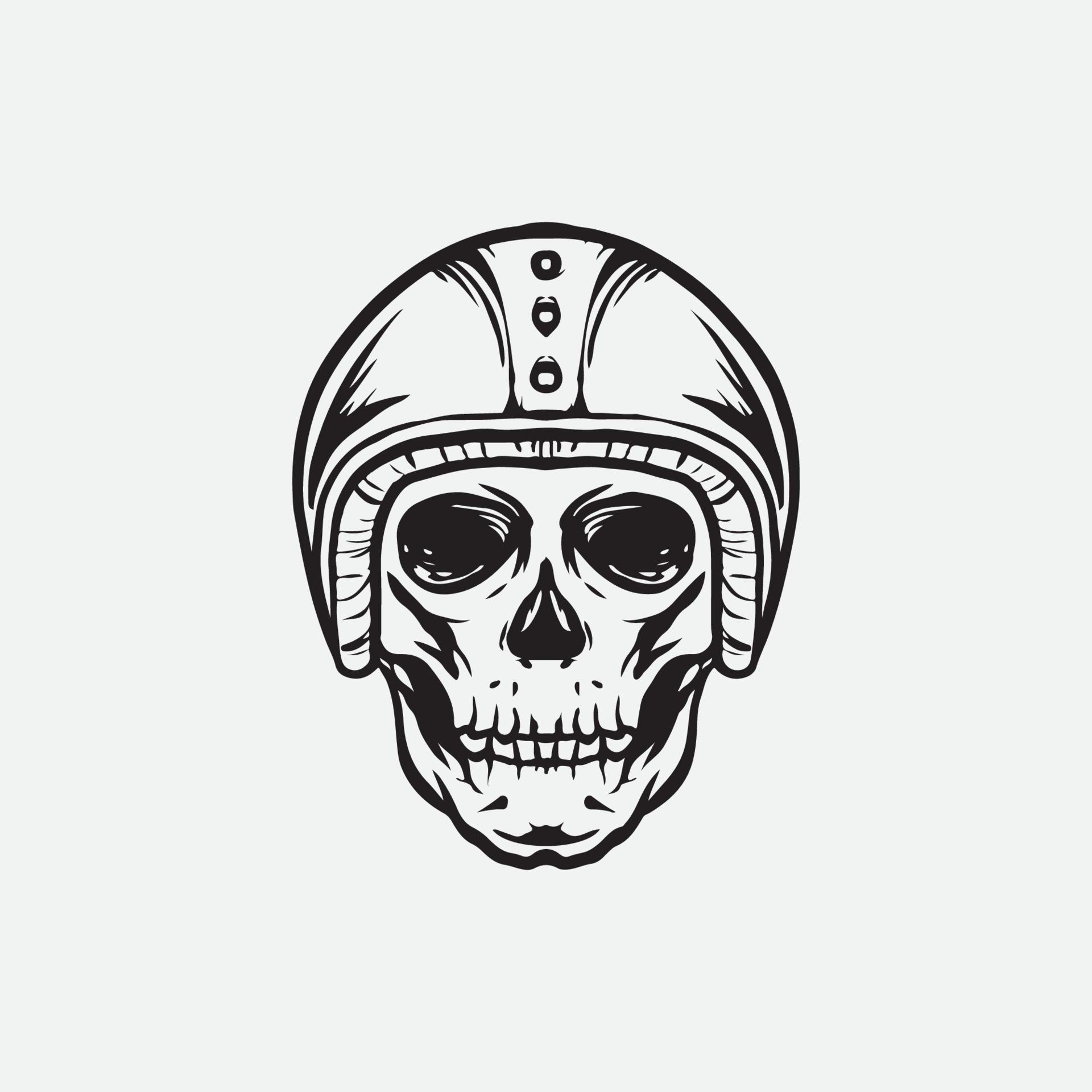 Skull helmet biker 5006271 Vector Art at Vecteezy