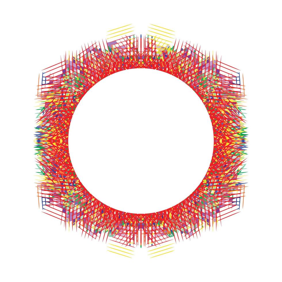 Circle frame abstract burst vector