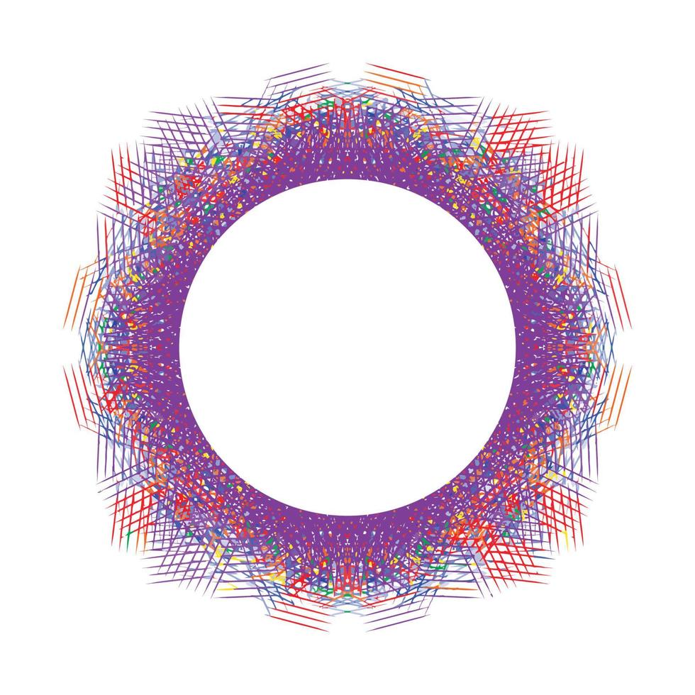 Circle frame abstract burst vector
