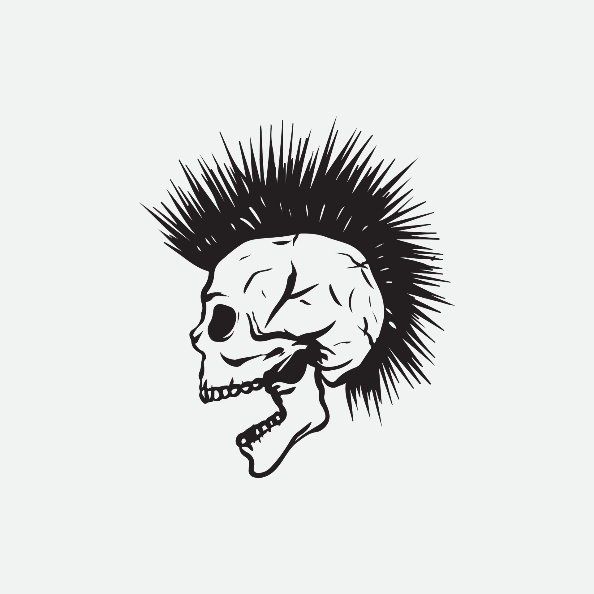 Ilustración de dibujo de cráneo punk. 5006300 Vector en Vecteezy