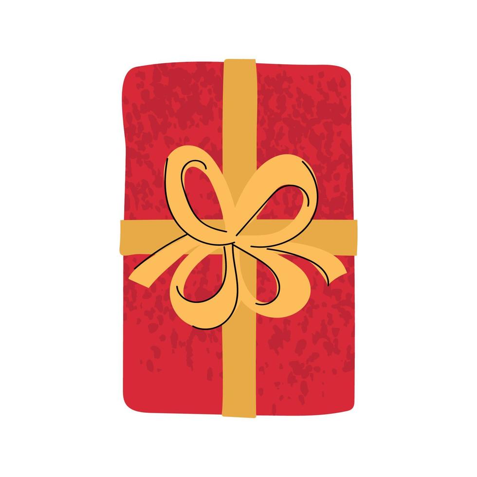 vector ilustración colorida de caja de regalo aislada sobre fondo whie. Úselo como elementos para el diseño de tarjetas de felicitación, carteles, tarjetas, diseño de papel de embalaje