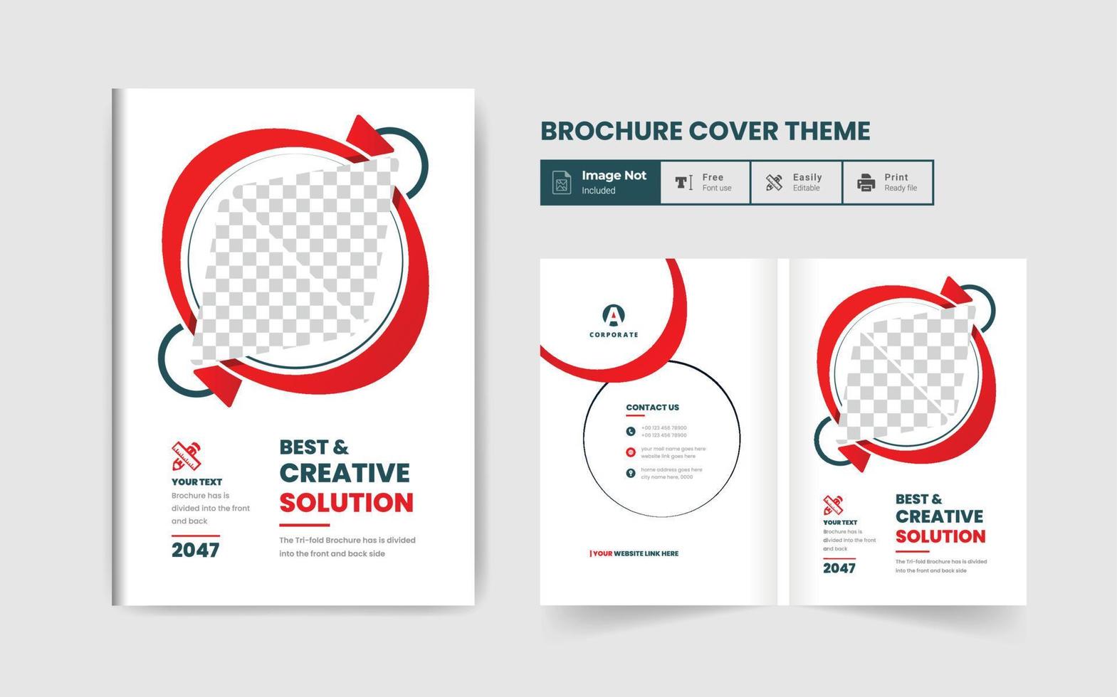 Corporate abstract brochure cover page annual report book cover business profile design template elegant modern layout for multipurpose use vector