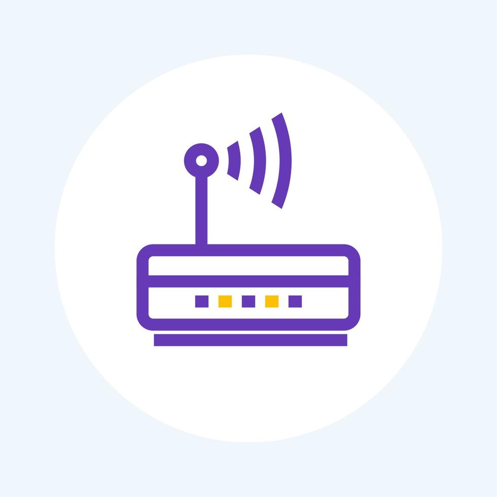 Router icon, linear vector