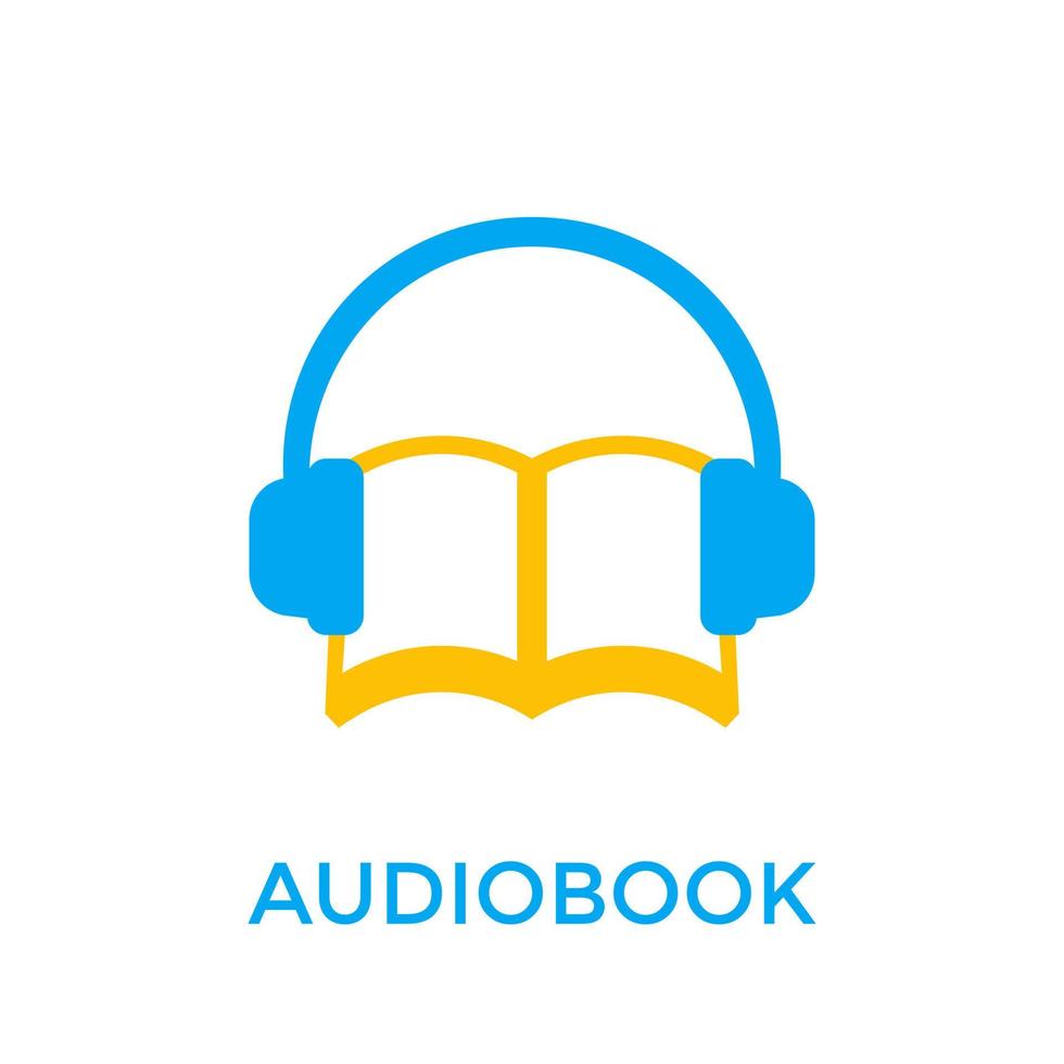 audiobook icon on white vector