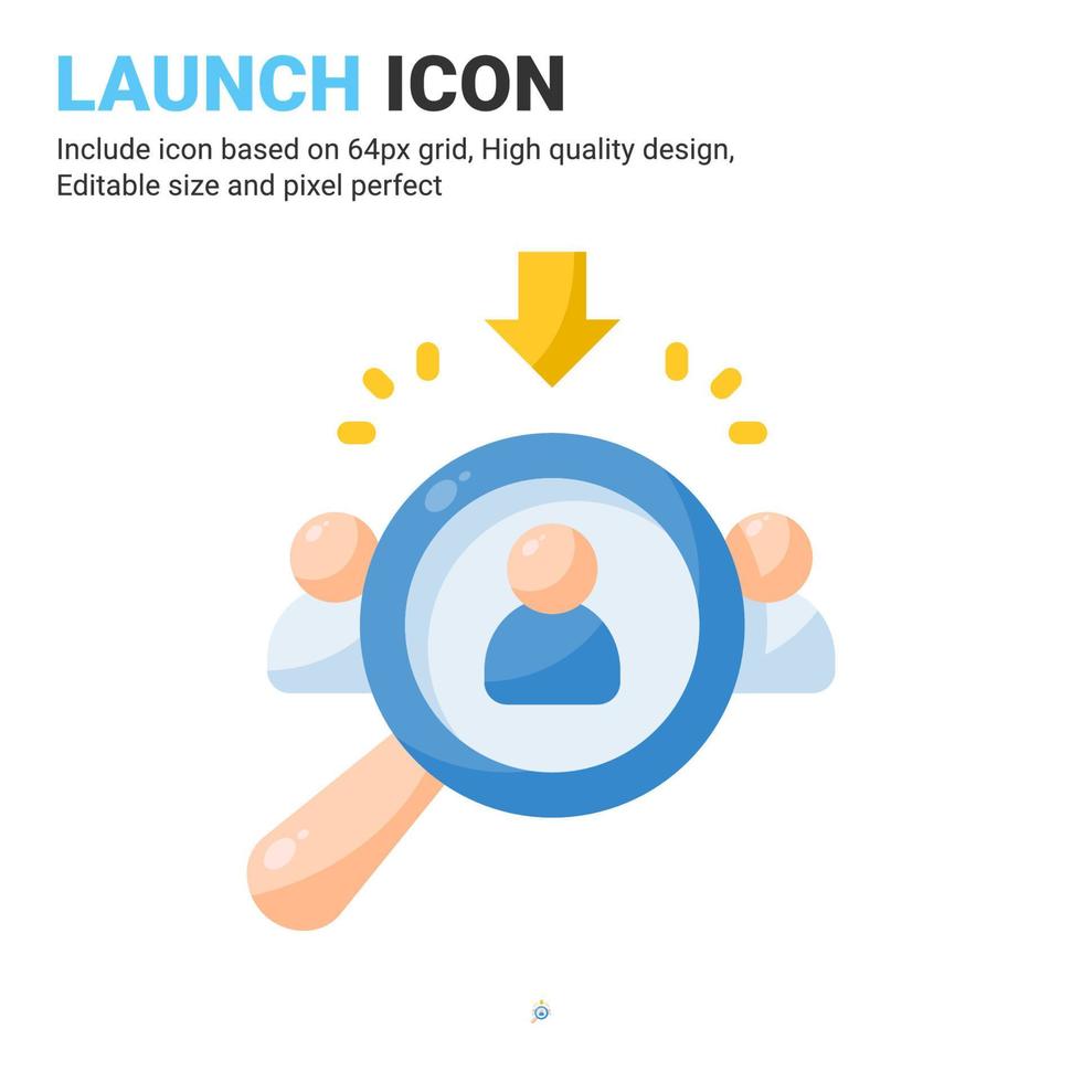 Recruitment icon vector with flat color style isolated on white background. Vector illustration selection sign symbol icon concept for business, finance, industry, company, apps, web and project