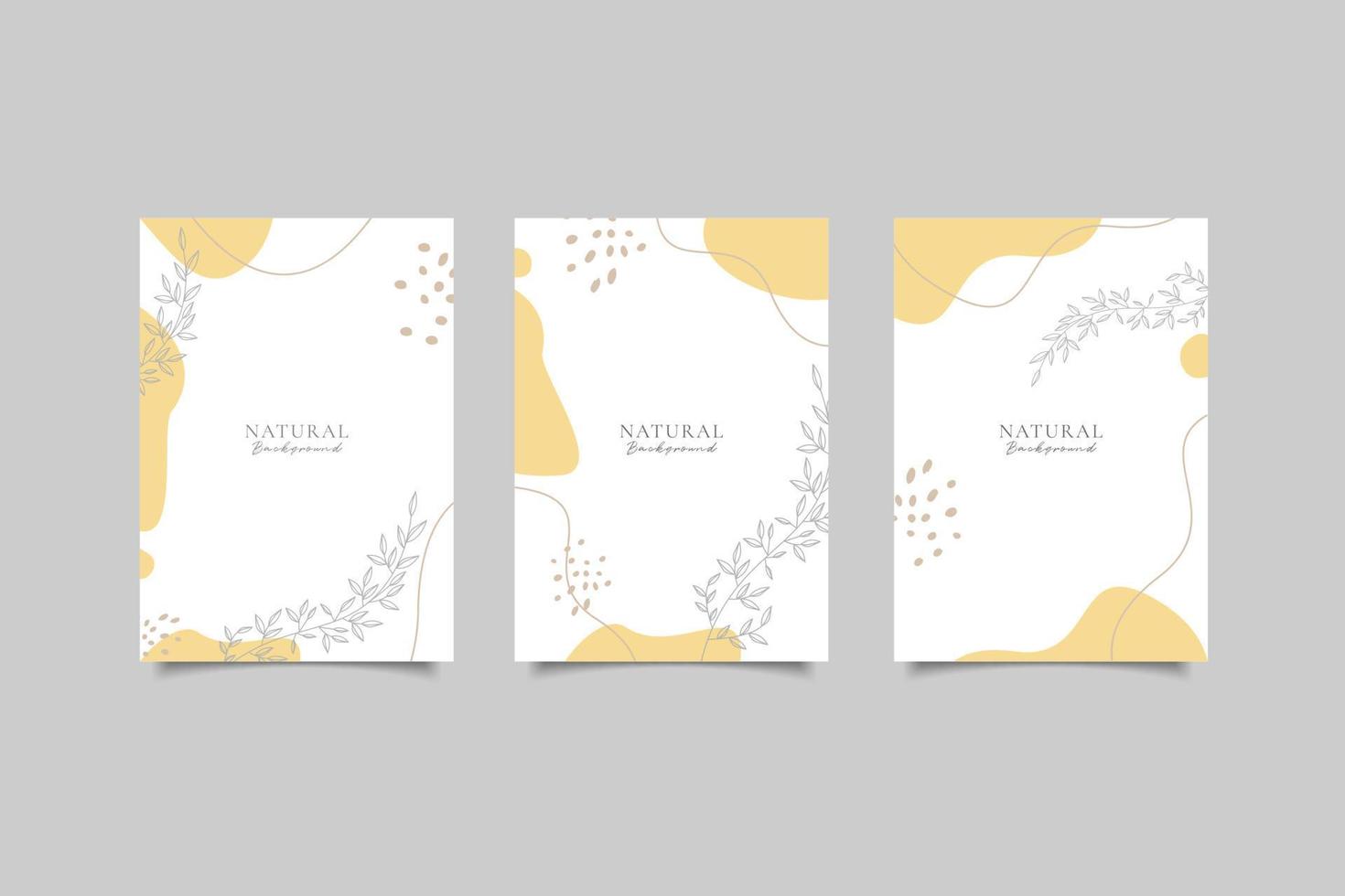 abstract natural hand drawn cover collection vector