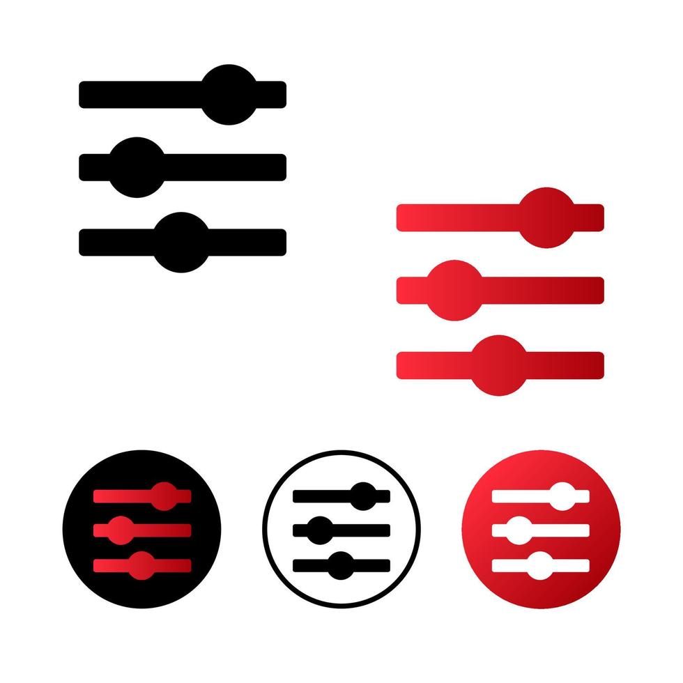 Abstract Sliders Icon Illustration vector