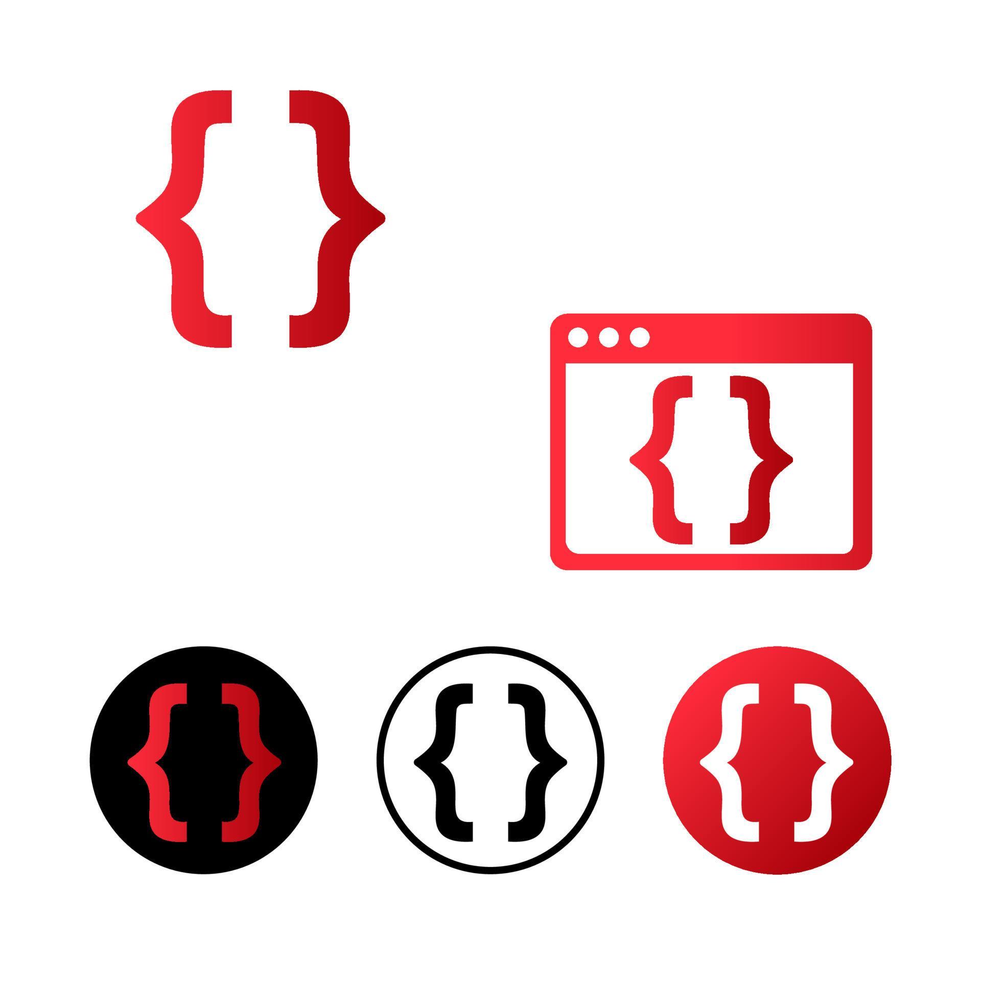 Brackets Coding Icon Illustration 5007199 Vector Art at Vecteezy