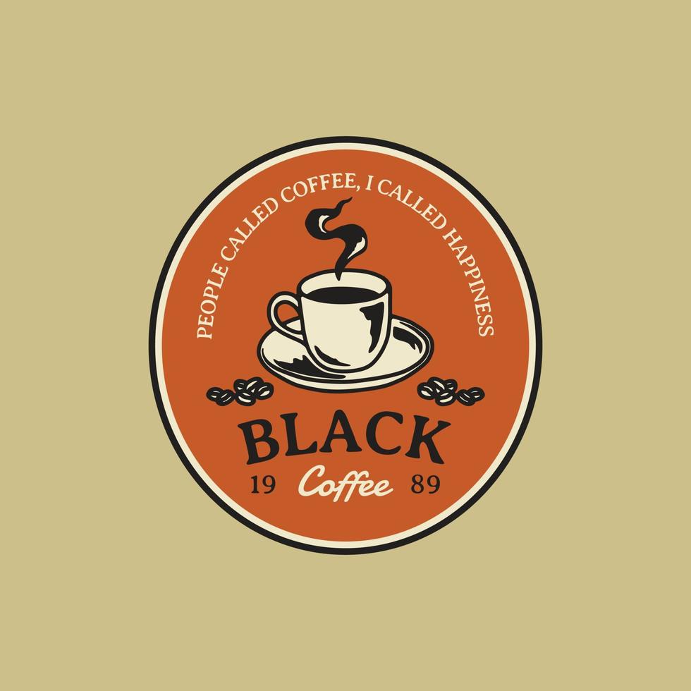 cafetería con logo vintage. ilustración vectorial hecha a mano vector