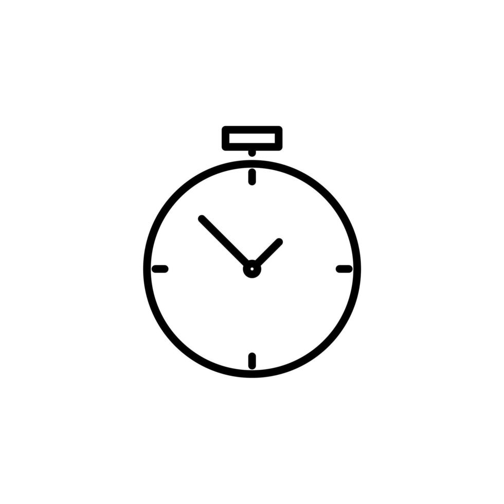 reloj, temporizador, icono de línea de tiempo, vector, ilustración, plantilla de logotipo. adecuado para muchos propósitos. vector