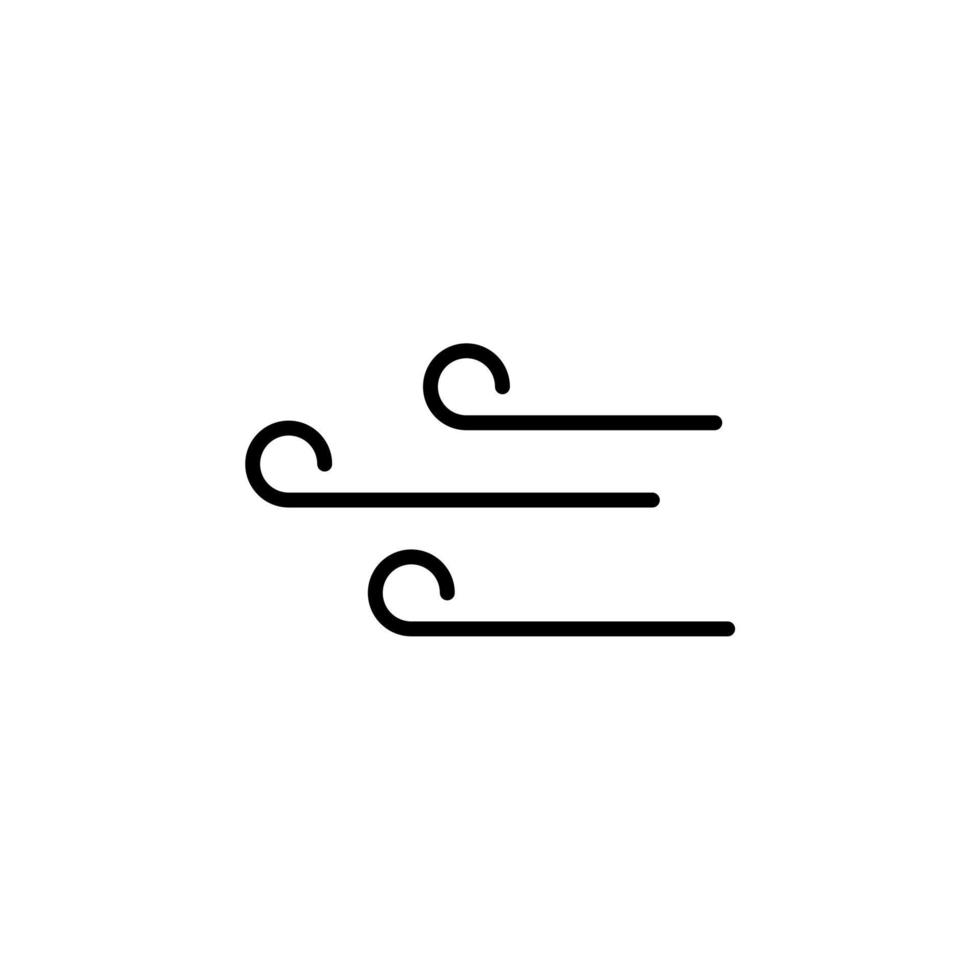 Wind, Air Line Icon, Vector, Illustration, Logo Template. Suitable For Many Purposes. vector