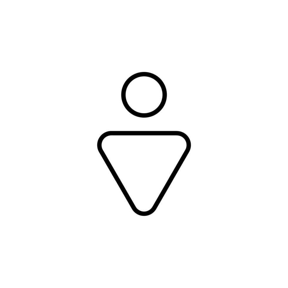 género, signo, icono de línea masculina, vector, ilustración, plantilla de logotipo. adecuado para muchos propósitos. vector