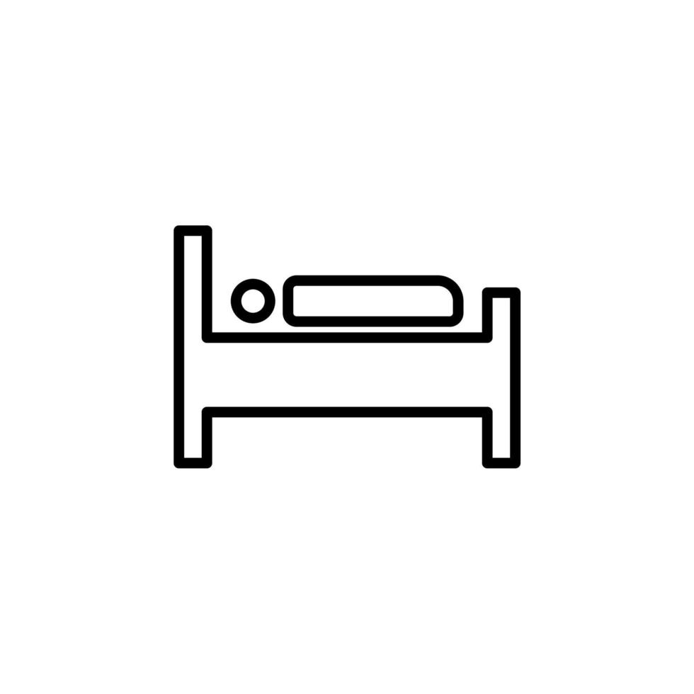 dormir, siesta, icono de línea nocturna, vector, ilustración, plantilla de logotipo. adecuado para muchos propósitos. vector