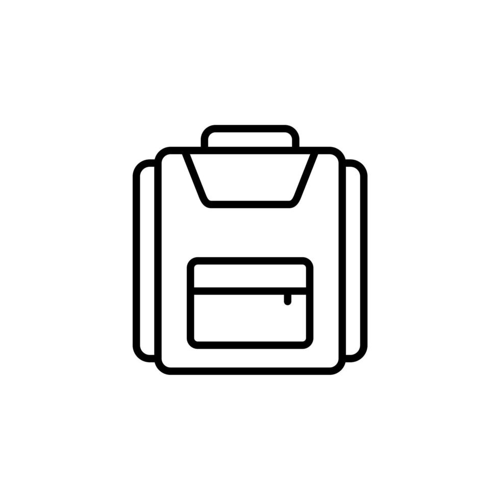 Backpack, School, Rucksack, Knapsack Line Icon, Vector, Illustration, Logo Template. Suitable For Many Purposes. vector
