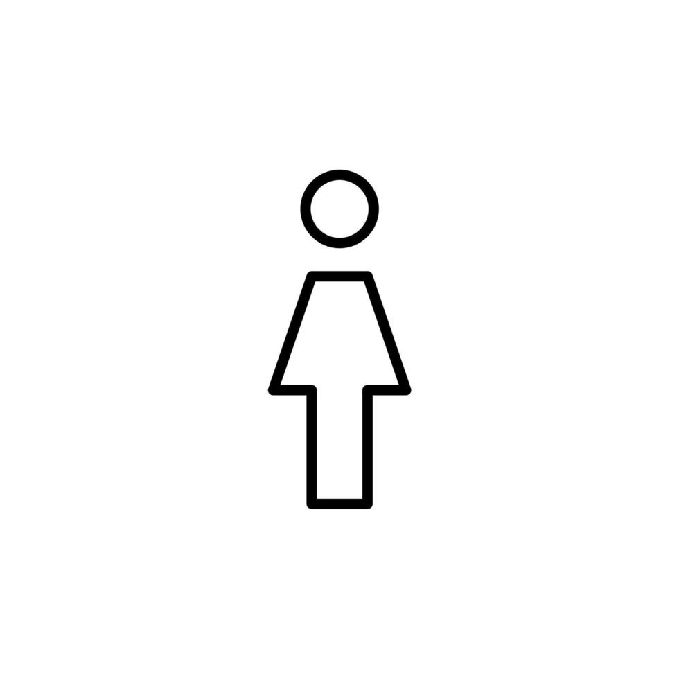 Gender, Sign, Male, Female, Straight Line Icon, Vector, Illustration, Logo Template. Suitable For Many Purposes. vector