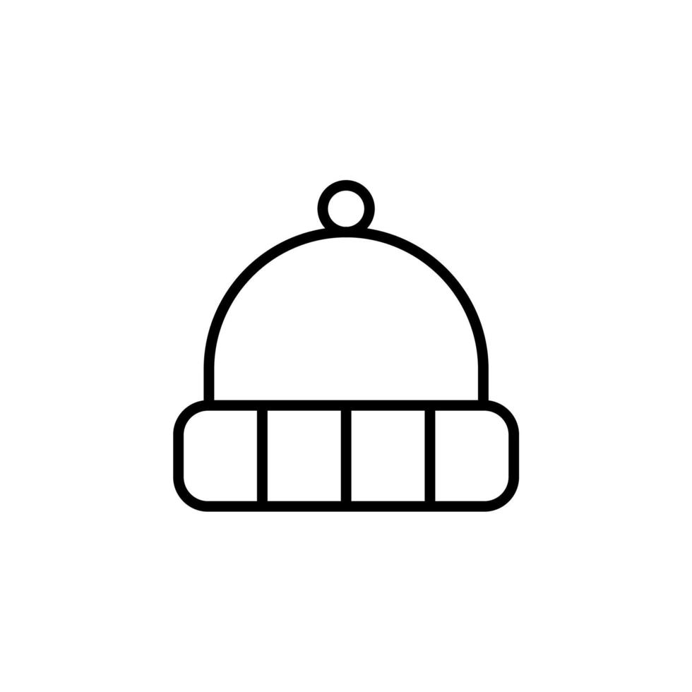 icono de línea de beanie, vector, ilustración, plantilla de logotipo. adecuado para muchos propósitos. vector