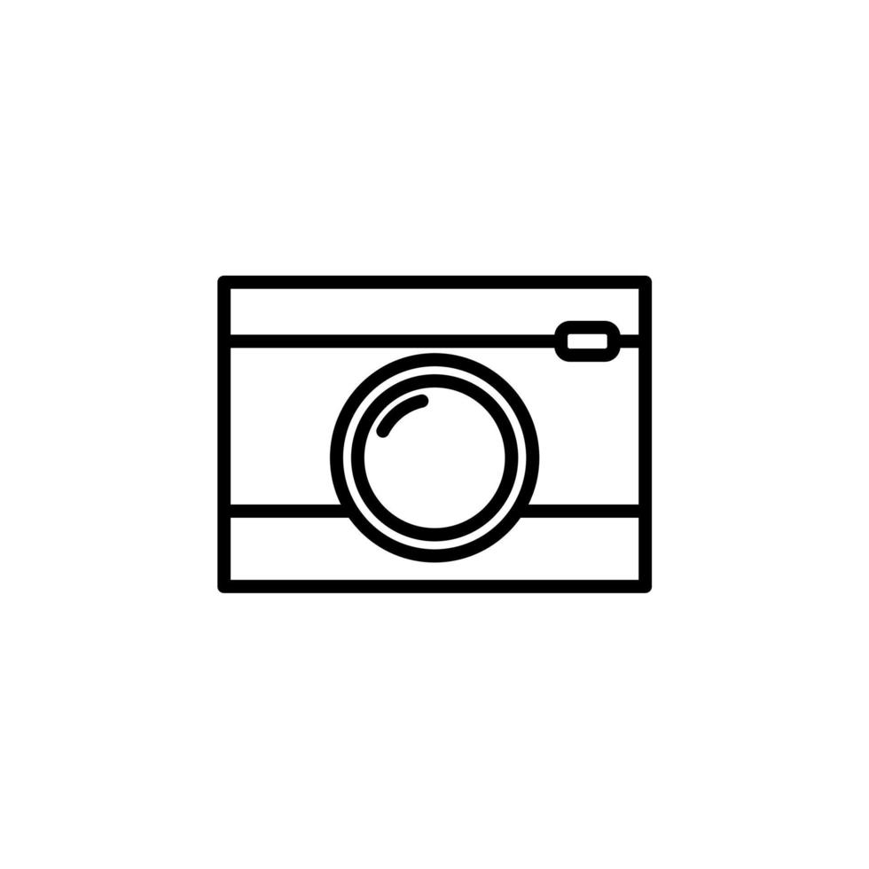 Camera, Photography, Digital, PhotocLine Icon, Vector, Illustration, Logo Template. Suitable For Many Purposes. vector