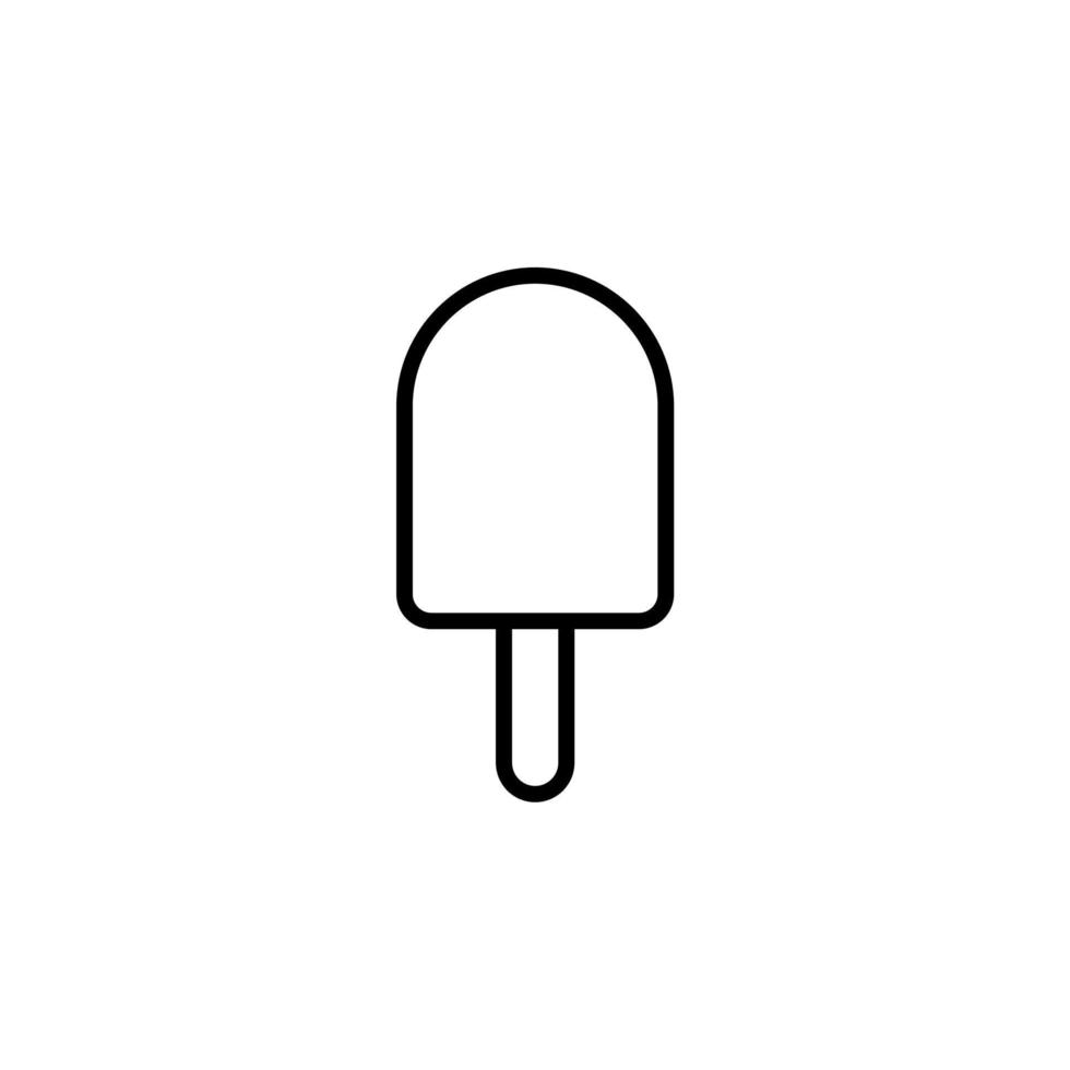 Ice Cream, Dessert, Sweet Line Icon, Vector, Illustration, Logo Template. Suitable For Many Purposes. vector