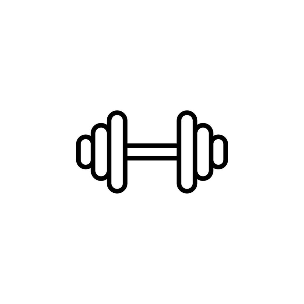 gimnasio, fitness, icono de línea de peso, vector, ilustración, plantilla de logotipo. adecuado para muchos propósitos. vector