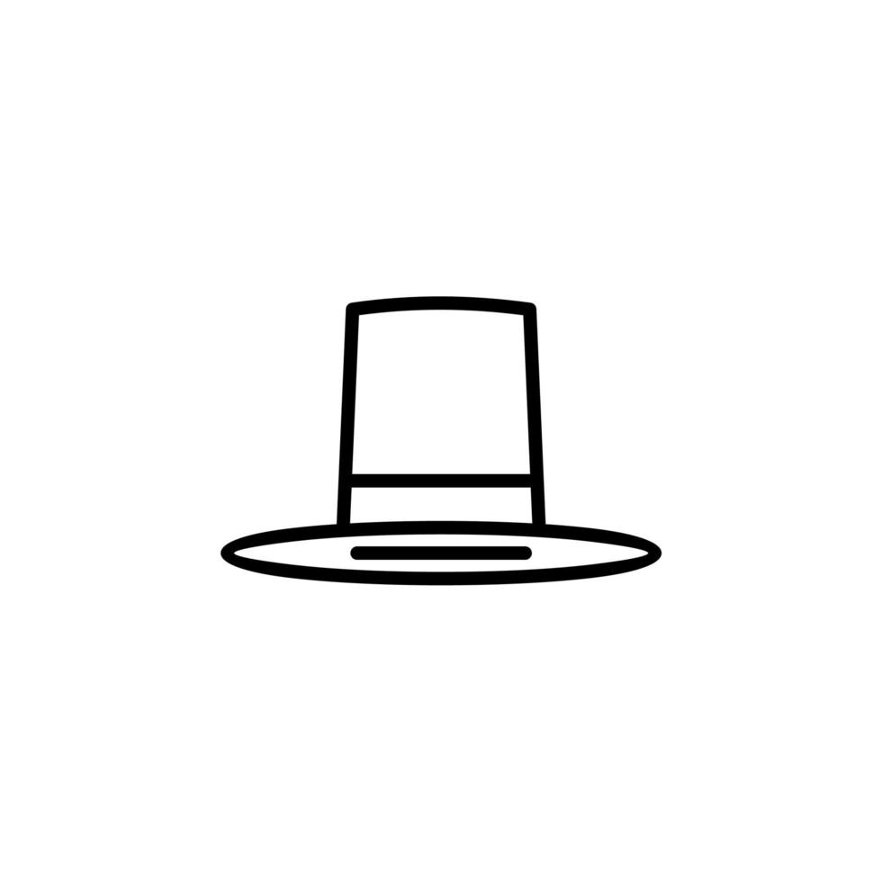 icono de línea de sombrero, vector, ilustración, plantilla de logotipo. adecuado para muchos propósitos. vector