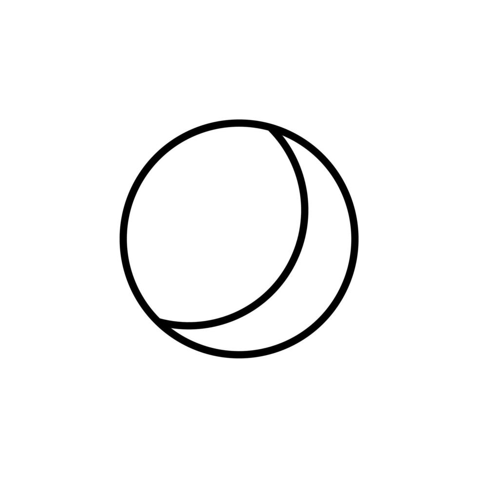 Moon, Night, Moonlight, Midnight Line Icon, Vector, Illustration, Logo Template. Suitable For Many Purposes. vector