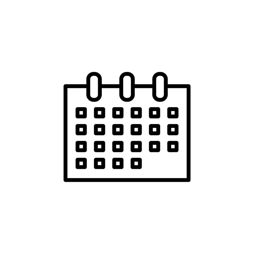 Calendar, Schedule, Date Line Icon, Vector, Illustration, Logo Template. Suitable For Many Purposes. vector