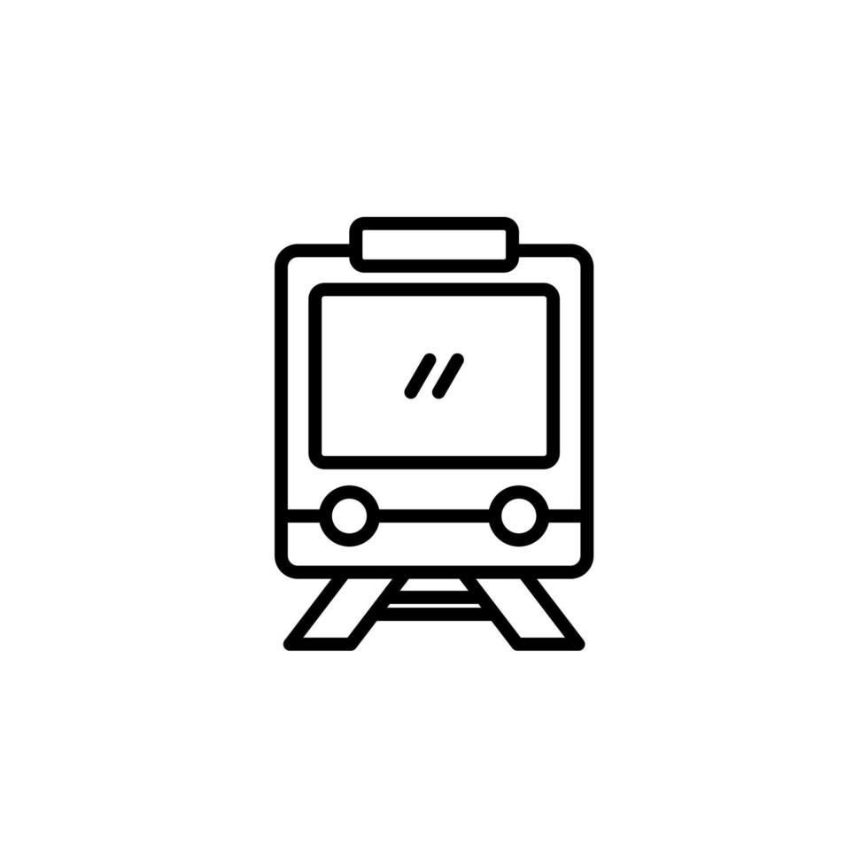 Train, Locomotive, Transport Line Icon, Vector, Illustration, Logo Template. Suitable For Many Purposes. vector