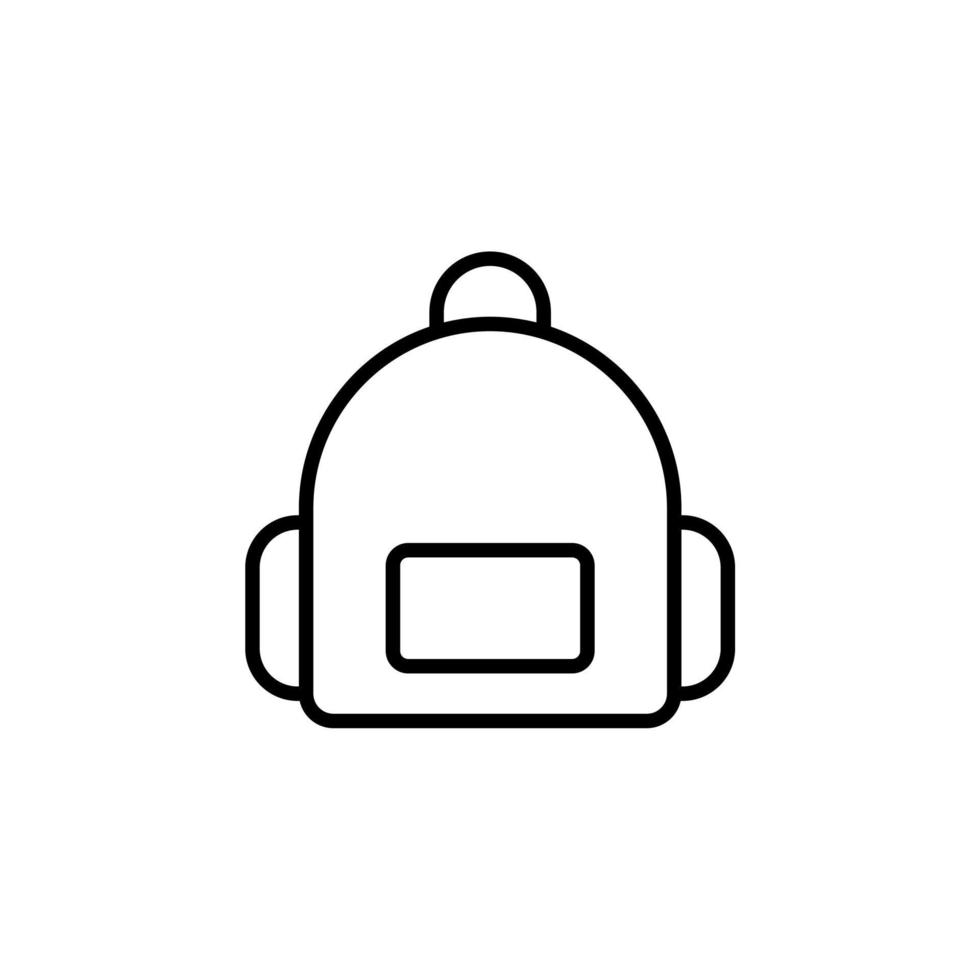 Backpack, School, Rucksack, Knapsack Line Icon, Vector, Illustration, Logo Template. Suitable For Many Purposes. vector