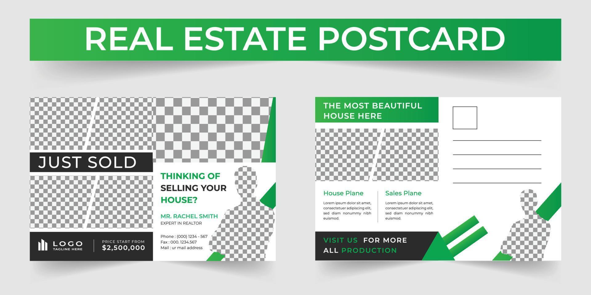 Real estate business postcard design, Event Card Design, Direct Mail EDDM Template, Invitation Design vector