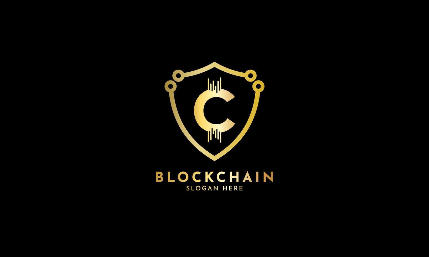 Crypto coin logos. Initial letter C logo, icon - Vector Digital money, block chain, finance symbol. Connect technology and digital, gold currency data concept for your corporate identity