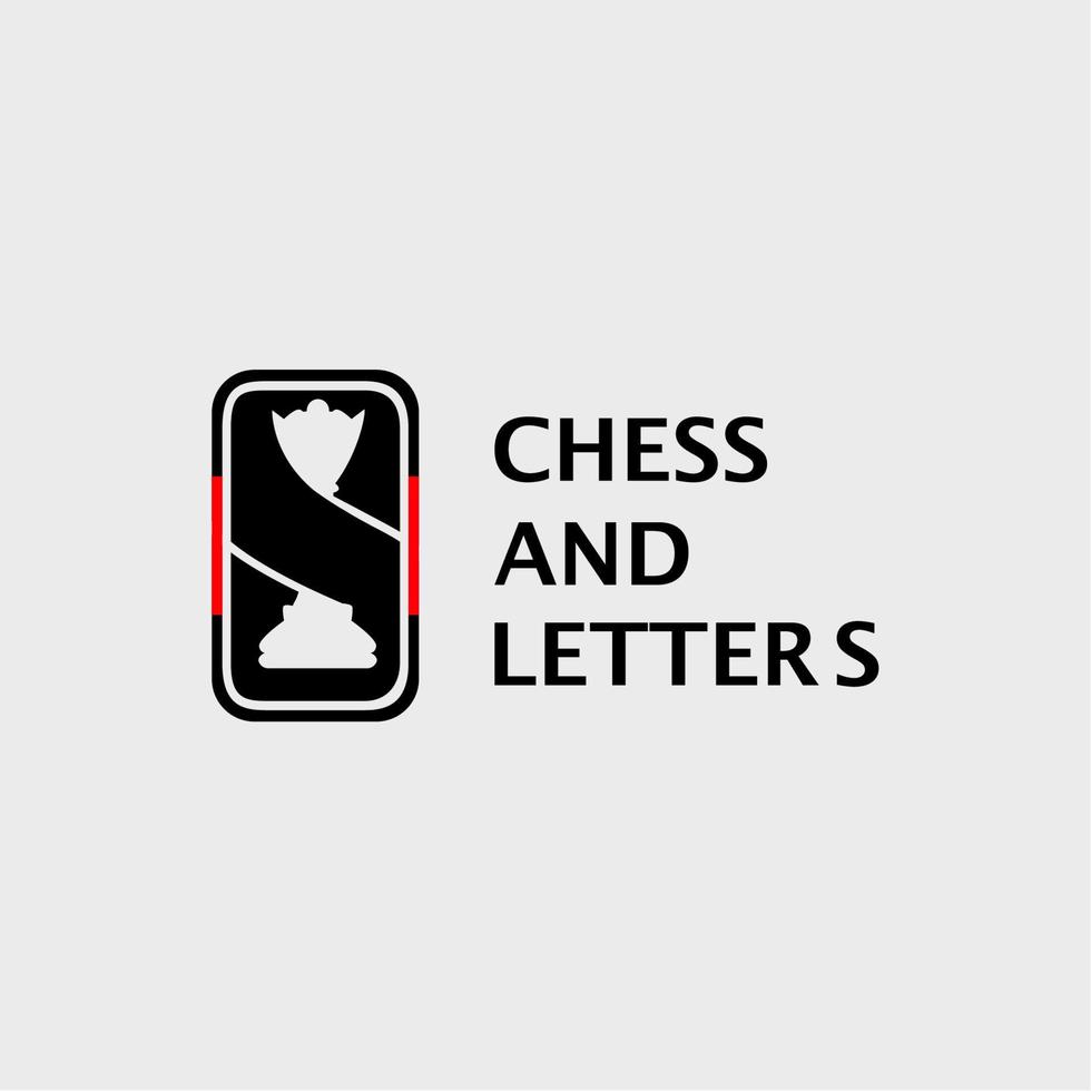 Letra s en plantilla de diseño de logotipo de icono de ajedrez vector