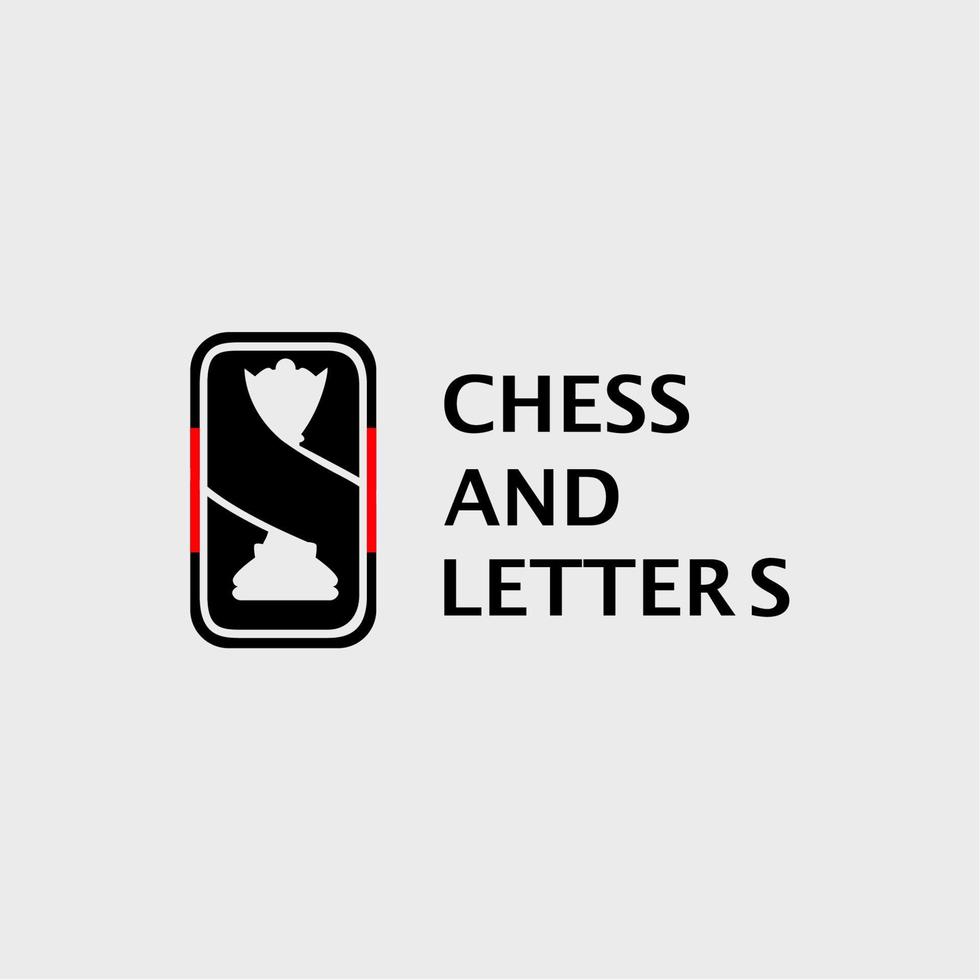 letter s on chess icon logo design template vector