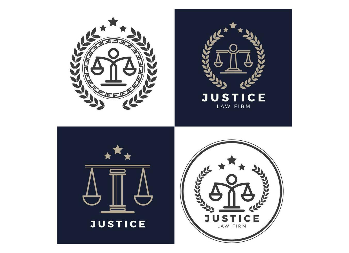 bufete de abogados justicia diseño de logotipo inspiraton. vector