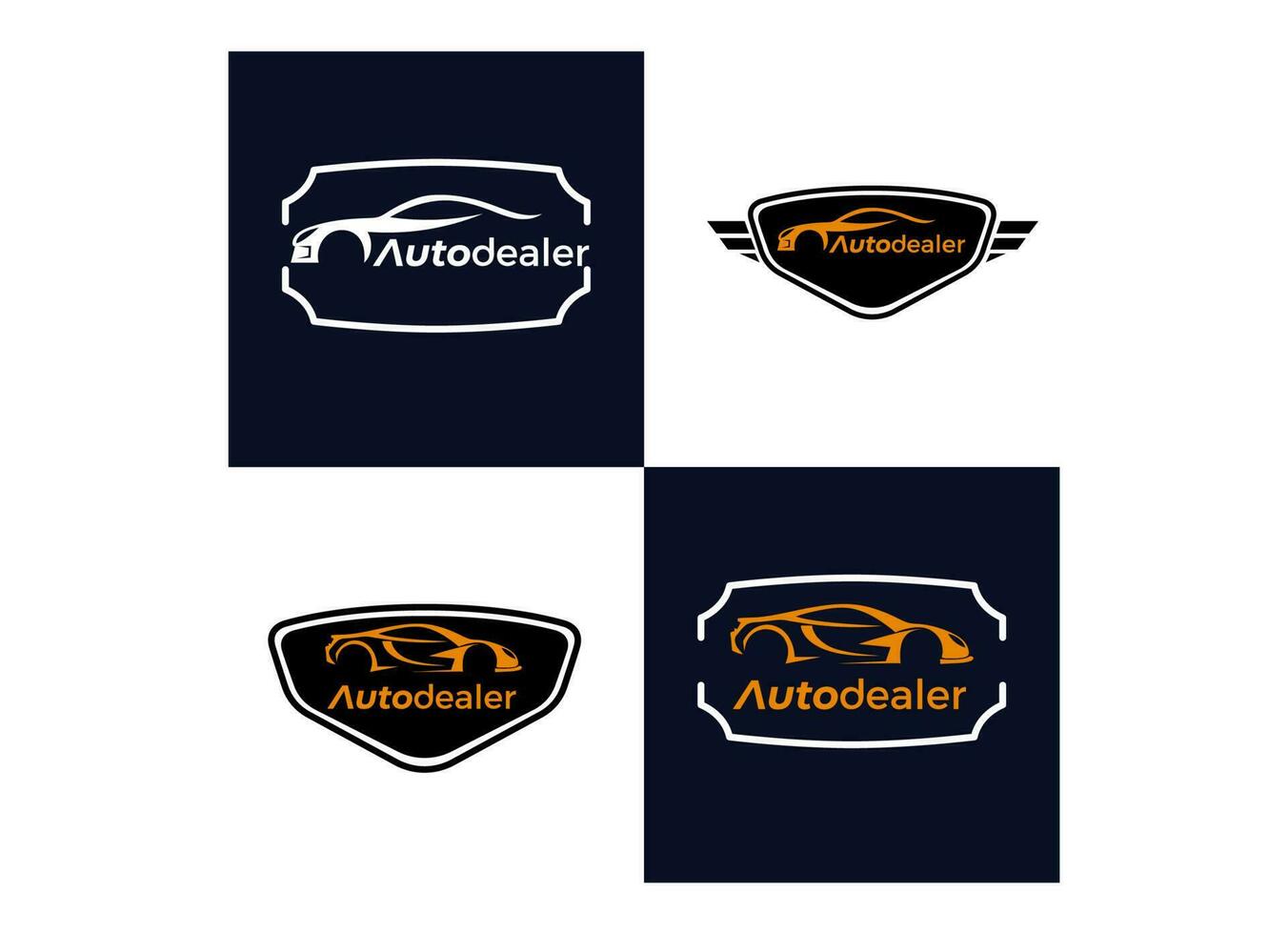 inspiración para el diseño del logotipo de la tienda de coches. vector