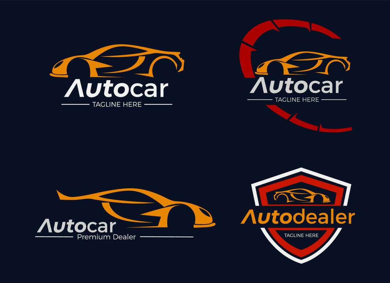 inspiración para el diseño del logotipo de concesionario automotriz. vector