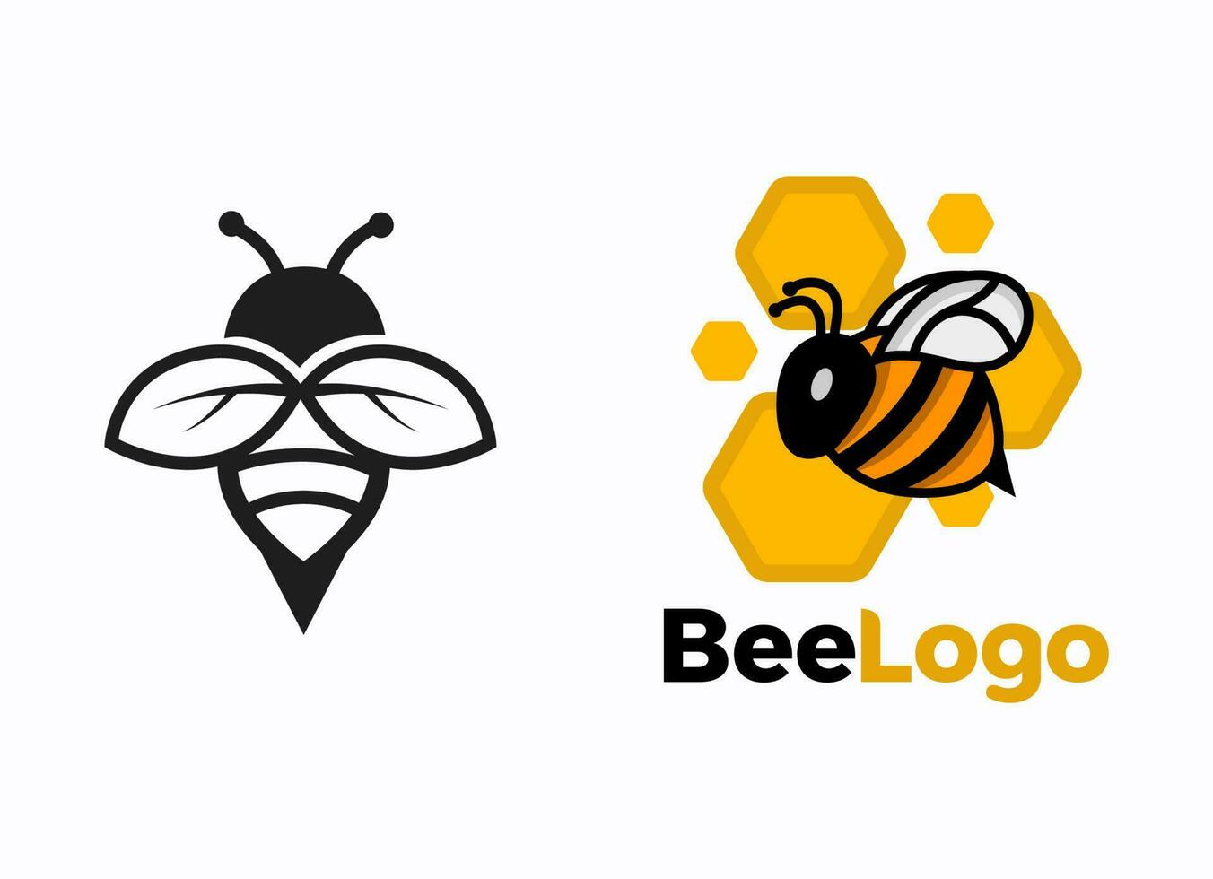 inspiración de diseños de logotipos de abejas vector