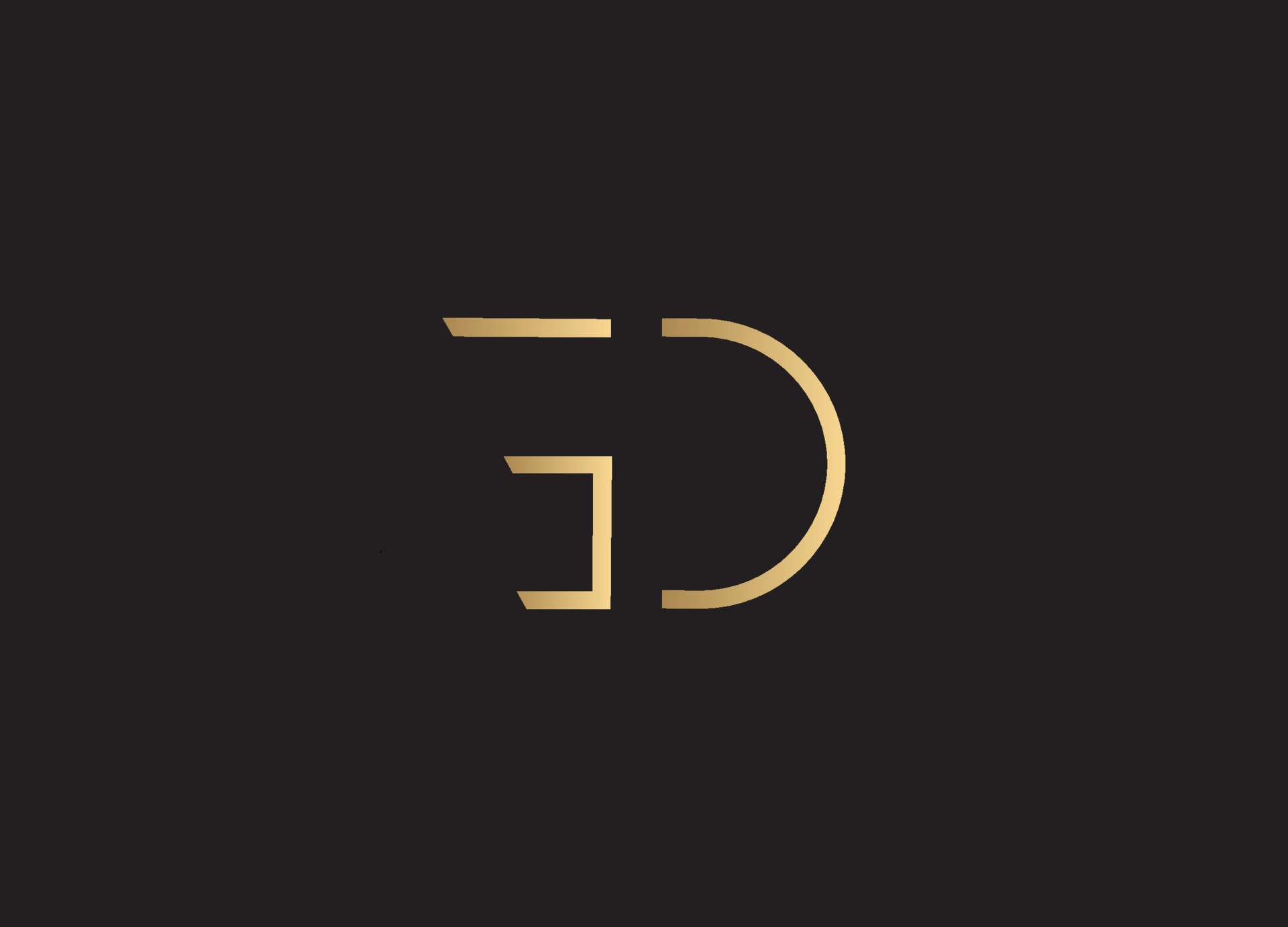 Modern Minimal Black and Gold Letter ED Iconic Logo Design Using ...