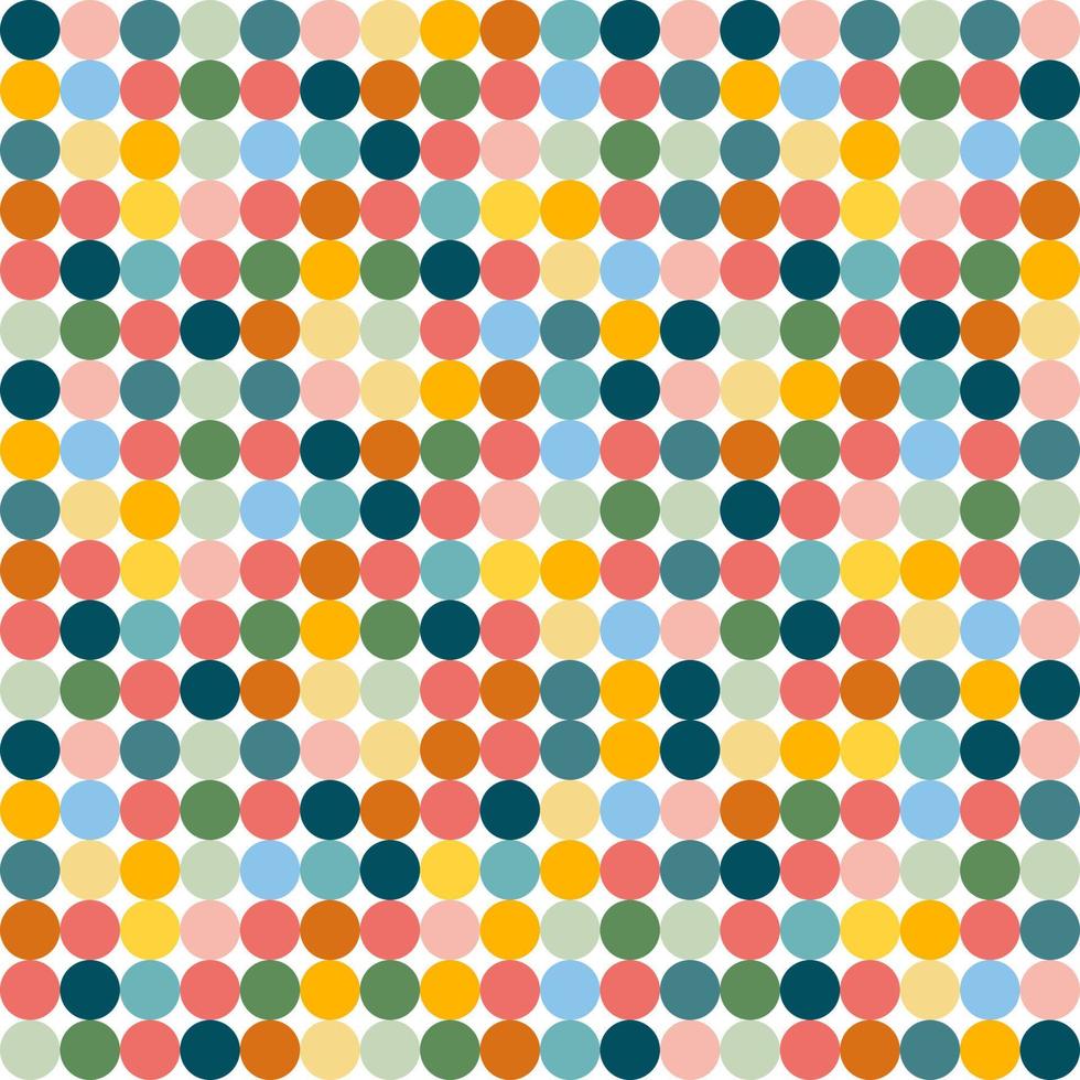 Simply seamless pattern design of polka dots in square frame. Decorating for wrapping paper, wallpaper, fabric, backdrop and etc. vector
