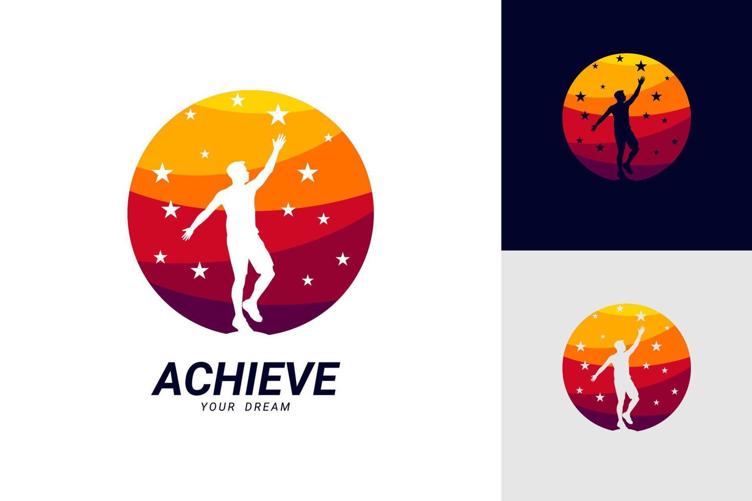 Illustration Vector Graphic of Achieve Your Dream Logo. Perfect to use for Education Company