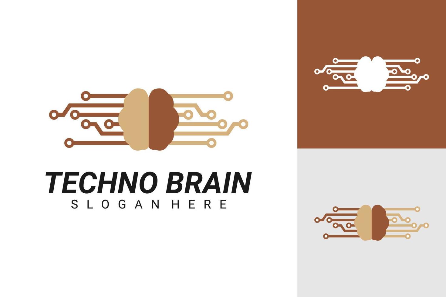 gráfico de vector de ilustración del logotipo de techno brain. perfecto para usar en empresas médicas