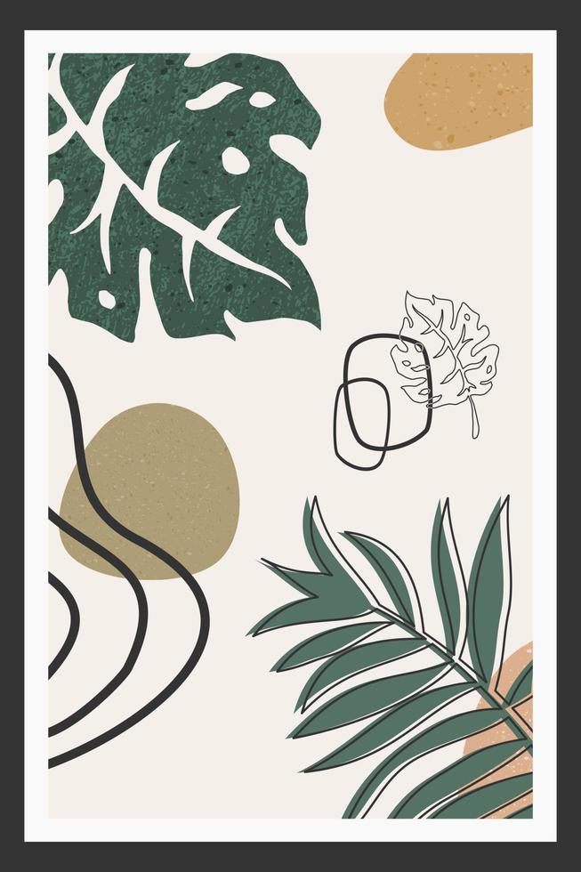 Modern boho abstract trendy background design. vector